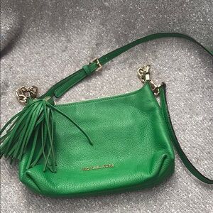 Michael Kors Green Crossbody Bag with Gold Accents